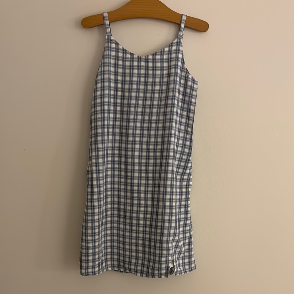 Abercrombie Kids Blue and White Sleeveless Slip Dress